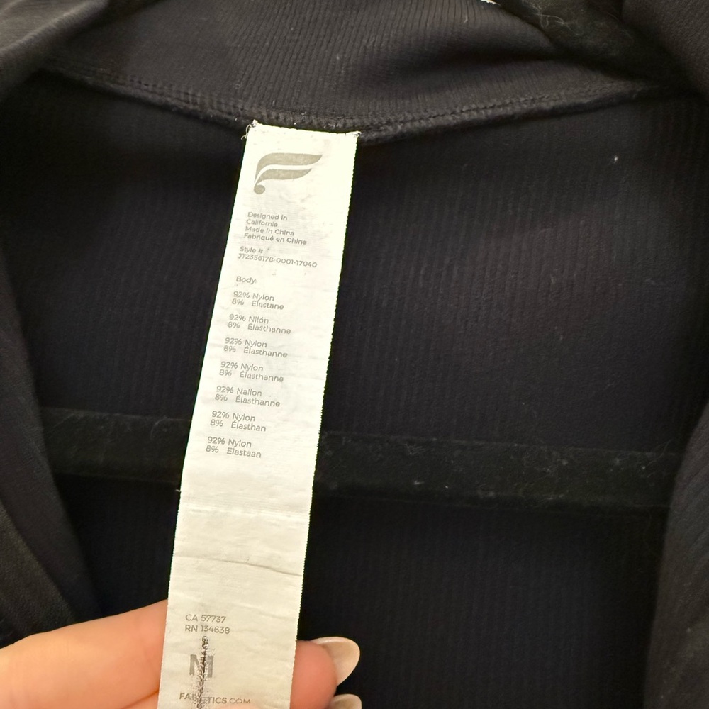 Fabletics Black Athletic Scuba Jacket - image 2